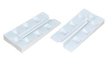 Klínky montážní plastové PRO5 bílé 50 ks, 76 x 38 x 10 mm