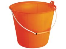 Vědro úklidové / stavební 13 l, extra pevné, neonově oranžová