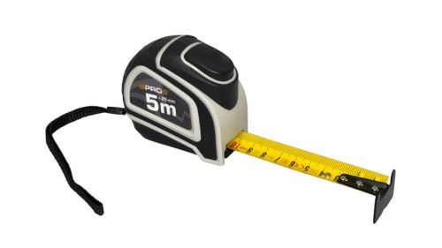 Metr svinovací PRO5 5 m x 25 mm, šedý, autostop