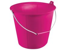 Vědro úklidové / stavební 13 l, extra pevné, neonově růžová